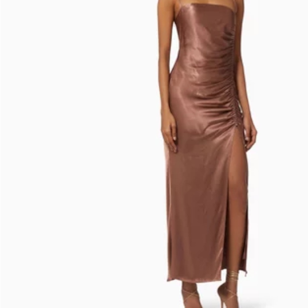 Shona Joy Ruched Dress - Bronze - Picture 9 of 12